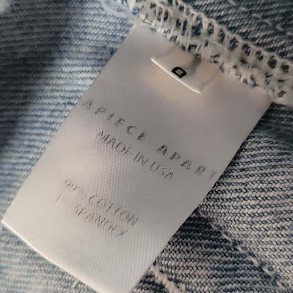 VINTAGE Apiece Apart NY Light Denim Y2K Retro high waisted Jeans Size 0 - Picture 7 of 7